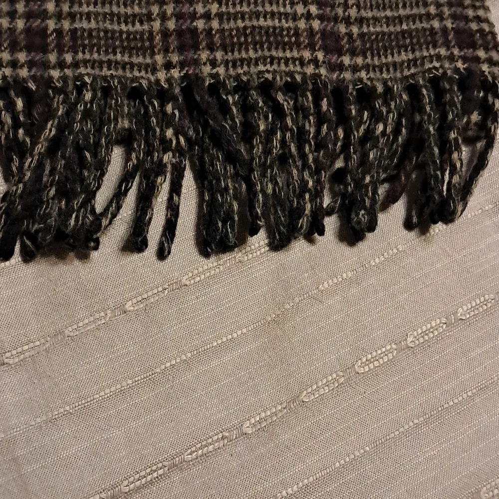 Men's Polo Ralph Lauren Lambs Wool Scarf, Brown. Made in Italy NWOT